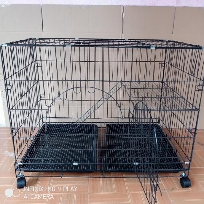 Kandang Kucing Xxl/90 Tingkat 1+Roda