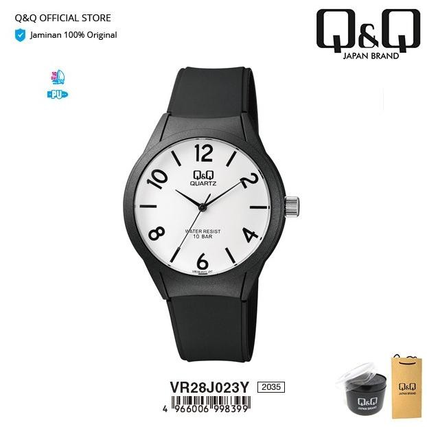 Q&Q Qnq Qq Original Jam Tangan Pria Rubber - Vr28 Vr28J Water Resist