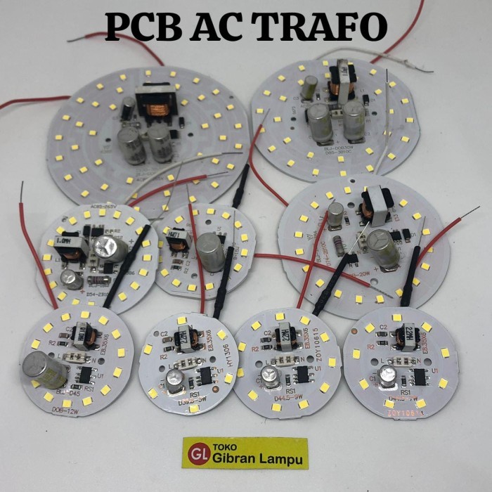 GRATIS ONGKIR PCB LED AC Super Plus Trafo (ACR) - DOB Mata LED AC dengan Kabel Soket