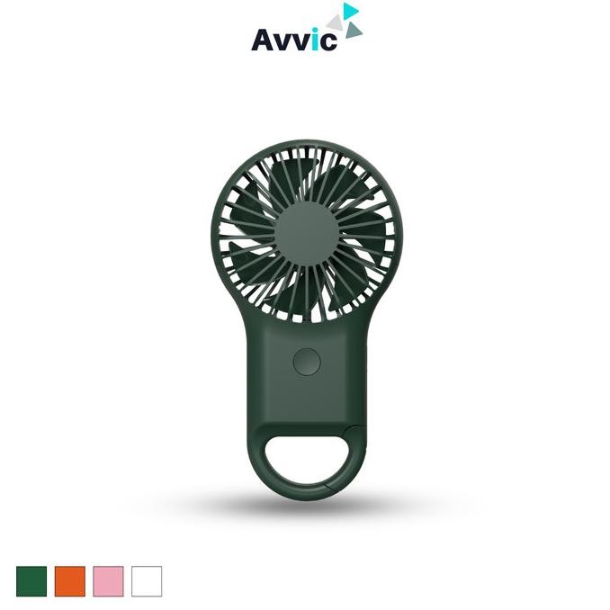 Avvic Roku Mini Fan Kipas Angin Mini Portable Rgb Light Rechargeable