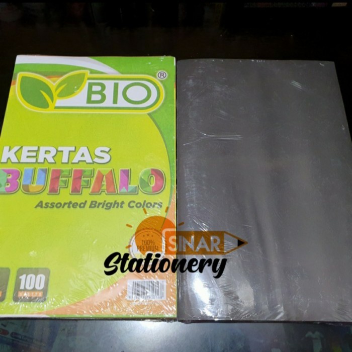 

Cover/kertas bufallo bio hitam 1pak isi 100pc