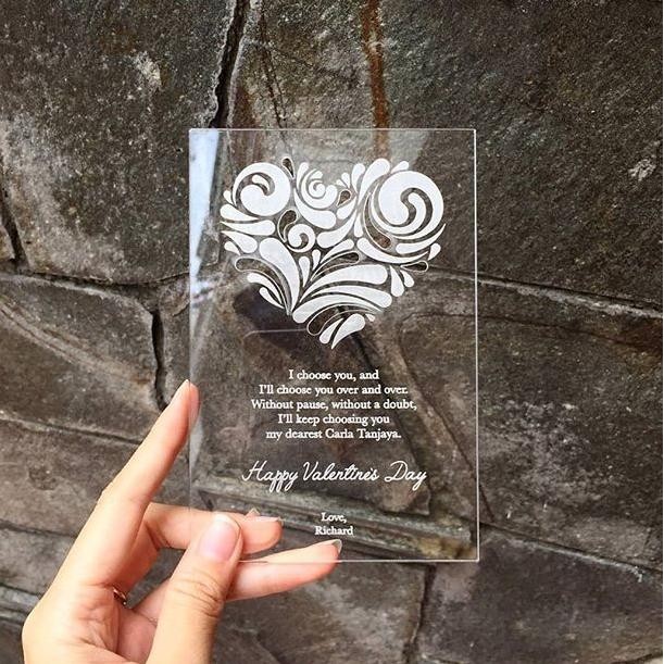 Kartu Ucapan Valentine / Greetings Card / Pacar / Akrilik / Custom TK