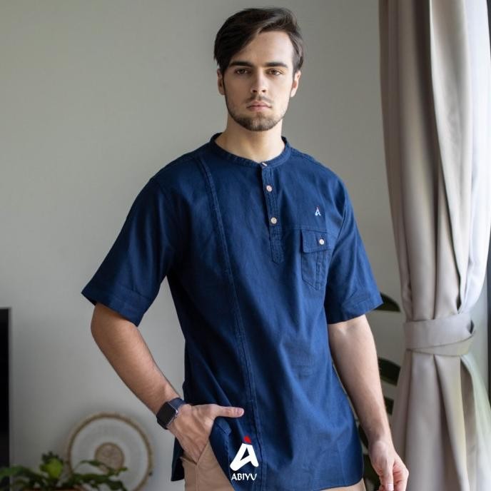 Abiyu Kemeja Koko Katun Pria Kemko Katun Polos 03 Bertostore
