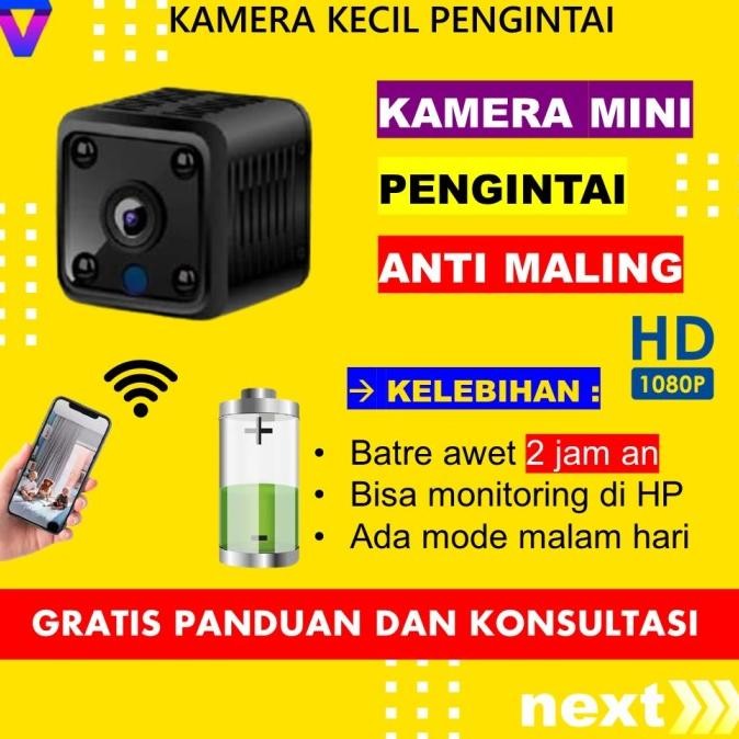 * Kamera Kecil Tersembunyi Tanpa Kabel Camera Cctv Wifi Pengintai Mini