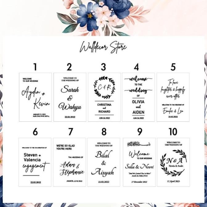 || PROMO  ~`~ Welcome Sign wedding / Welcome Sign Akrilik ||~~~