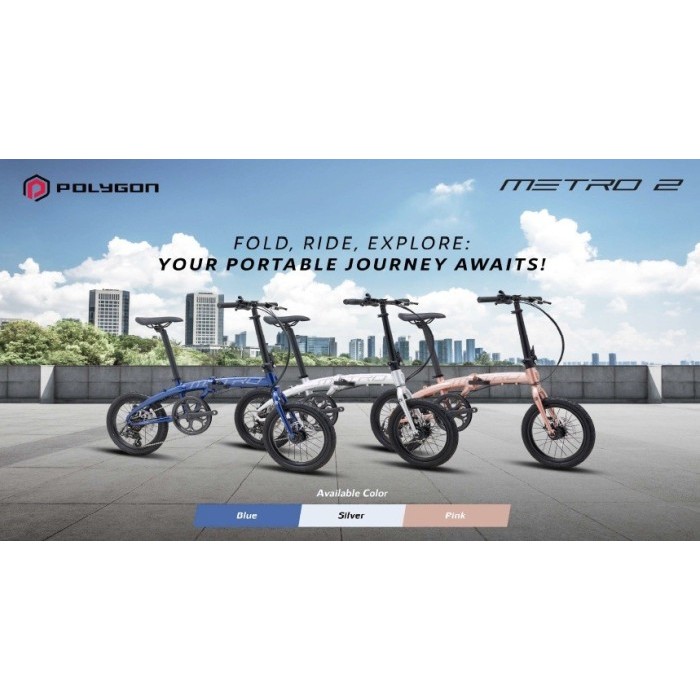 Polygon Metro 2 Sepeda Lipat 7 Speed [16 Inch] Folding Bike