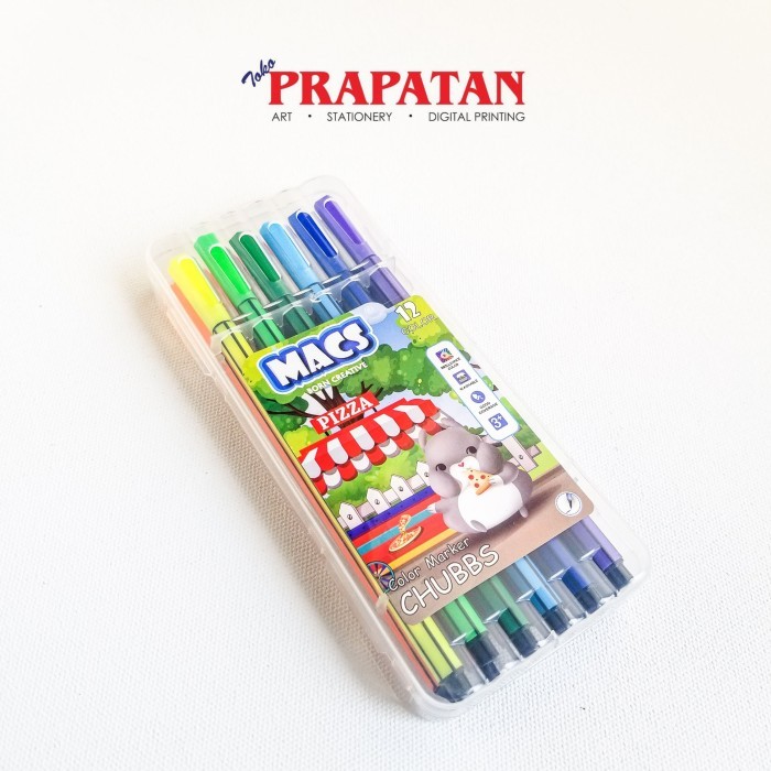 

Macs Color Marker 12 Warna / Spidol Tipis