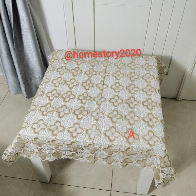 Taplak Meja Tamu Segi Empat Bordir Taplak Meja Kotak Uk 85X85