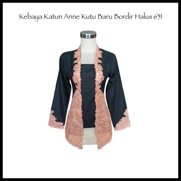 Kebaya Katun Anne Kutu Baru Bordir Halus 651 Best Seller