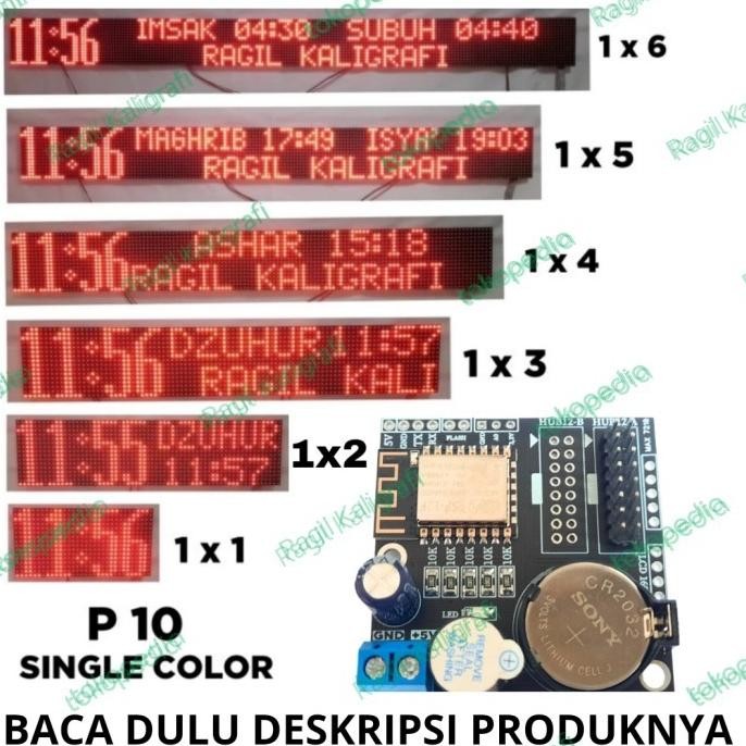 Kontroler Jws P10- Kontroler Jam Sholat Digital P10 Runing Teks