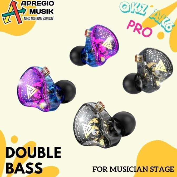 ori - qkz ak6 pro iem detachable cable sport earphone with mic