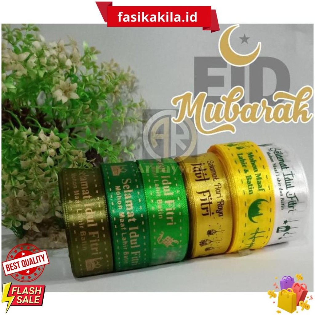

( 1 Roll ) Pita Satin Idul Fitri 1 Inch 2.5 Cm Pita Kado Hiasan Hampers Lebaran Eid Mubarok Pita Lebaran 4 Cm 1.5 Inch 1/2 Inch 1.5 Cm Termurah Banget