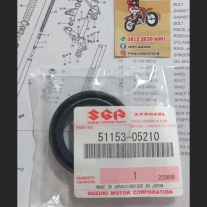 Seal Shock Depan Ts125 Seal Halu Halu Ts125 Sil Shock Depan Ts125 Seal Skok Depan Ts125 Seal Shock T