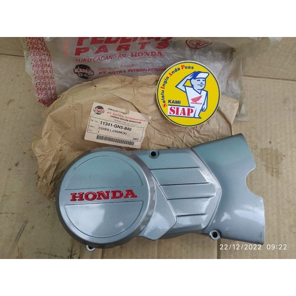 Block Blok Cover Tutup Bak Kanan Magnet Honda Astrea Grand Prima Enkel Engkel Bulus Abu Abu Original