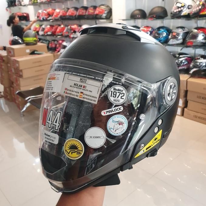 Helm Nolan N44 Evo Classic Flat Black Double D Ring