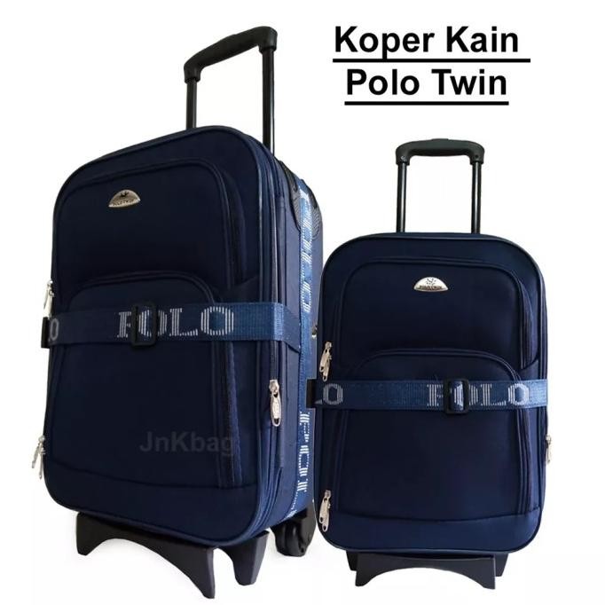 Koper Polo Kain 20 Inch - 24 Inch Bahan Kanvas Kabin Dan Bagasi Size
