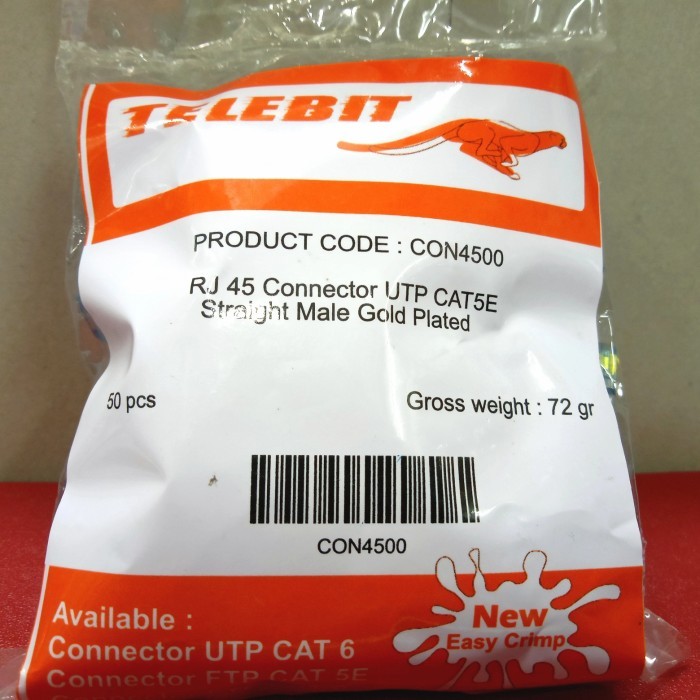 Connector Rj 45 Konektor Rj45 Cat 5 TELEBIT COMMSCOPE Cat 6 TELEBIT