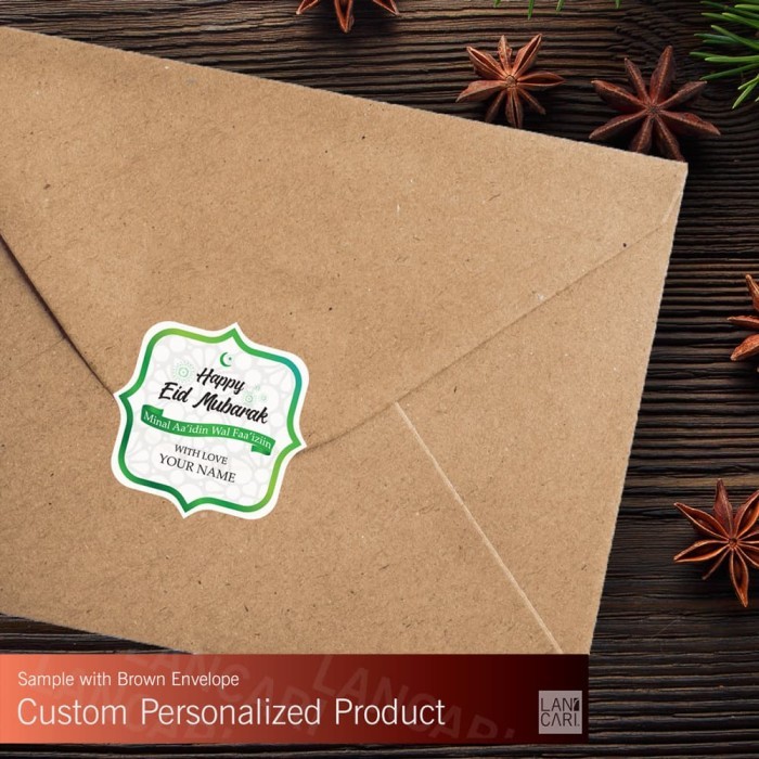 

HOT SALE STIKER LABEL LEBARAN RAMADHAN HARI RAYA AMPLOP CUSTOM SNACK STICKER QLH95