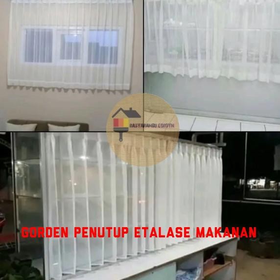 Gorden vitrase penutup etalase warteg gorden etalase nasi padang