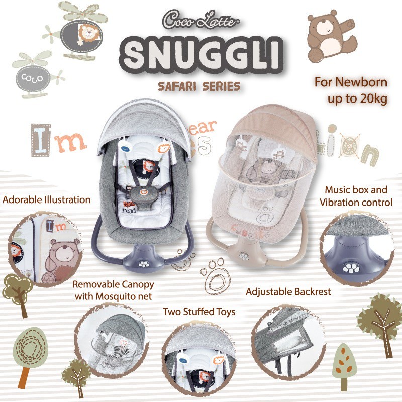 Coco Latte Weeler Snuggli Cocolatte OTOMATIS Bouncer Swing plus remote control Makassar