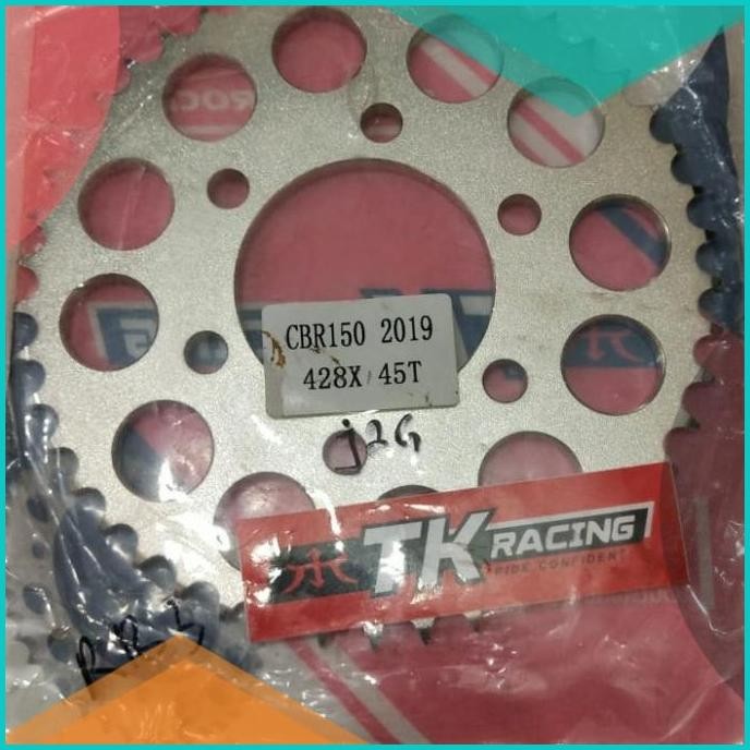 GEAR GIR BELAKANG CBR150R NEW , CBR 150 2019 TK RACING 428*45 LUBANG 6