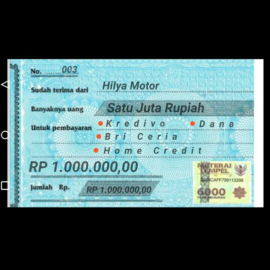 

Ready kwitansi 1000K