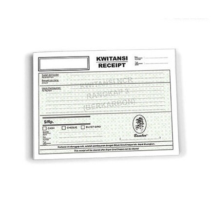 

Ready kwitansi rangkap 3 atau 3 ply NCR (berkarbon) bamboo