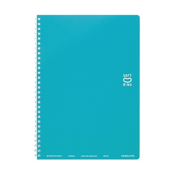 

Ready KOKUYO Soft Ring notebook B5 6mm ruled w/dot-lines 36lines -40SHEETS