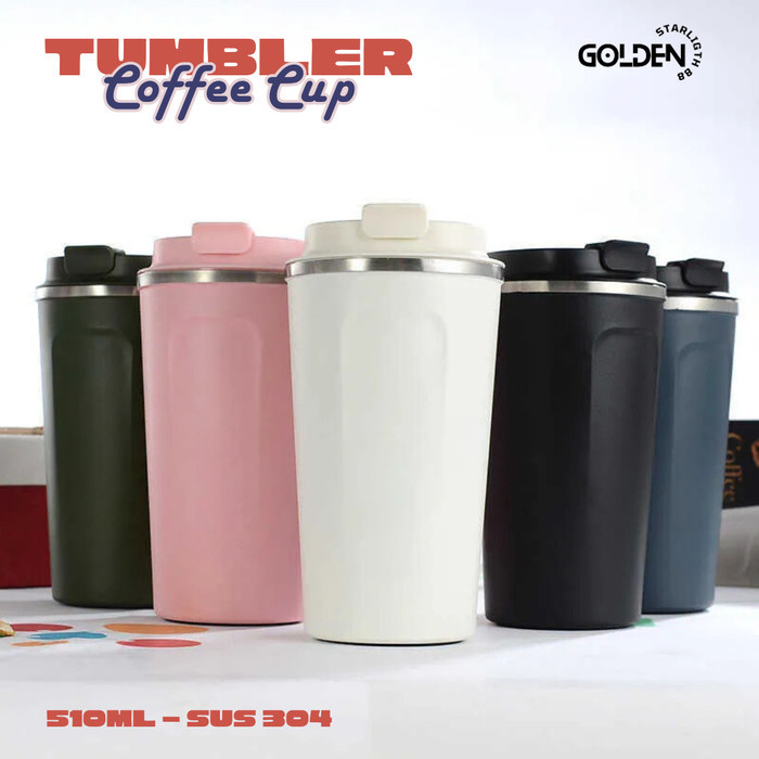 Tumbler Kopi Coffee Cup Portable Polos 510Ml