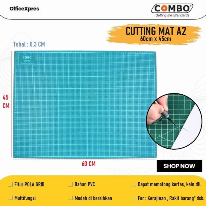 

Cutting Mat / Alas Tatakan Potong Kertas A2 Combo