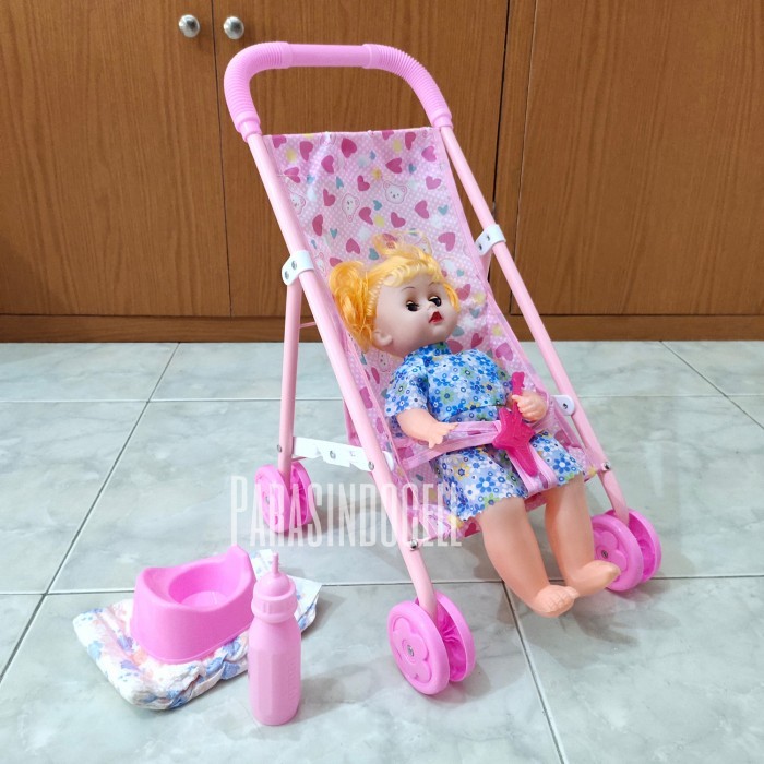 

MAINAN BONEKA BAYI STROLLER BAYI BAHAN BESI - DORONGAN BAYI