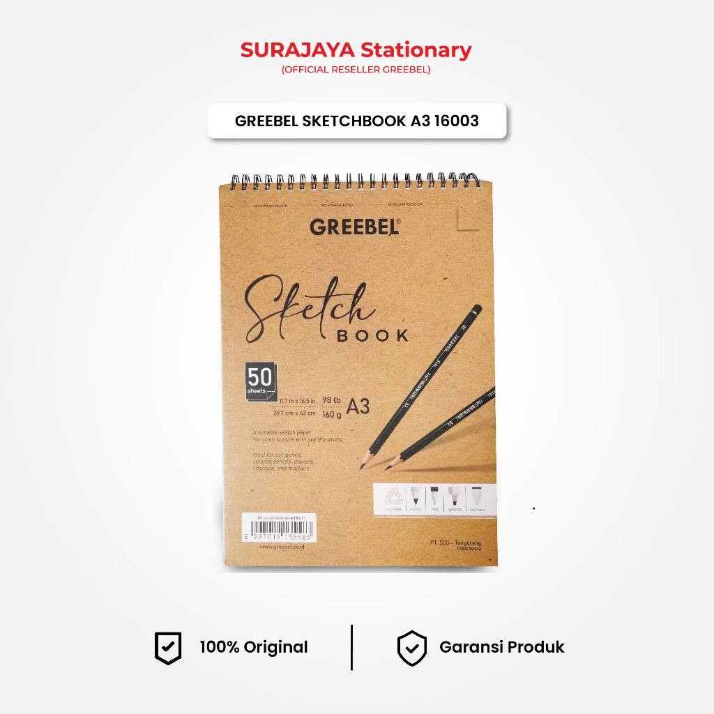 

GREEBEL Buku Gambar Sketch Book A3 50 Lembar (16003) Buku Sketsa Drawing Book