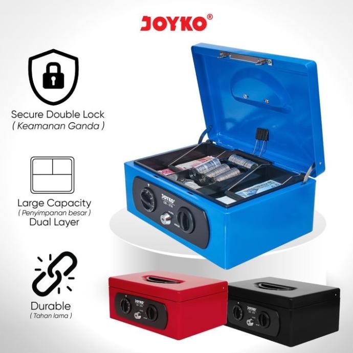 

Cash Box Joyko CB-27A Kotak Uang Size 27,3 cm x 20,4 cm x 11,7 cm