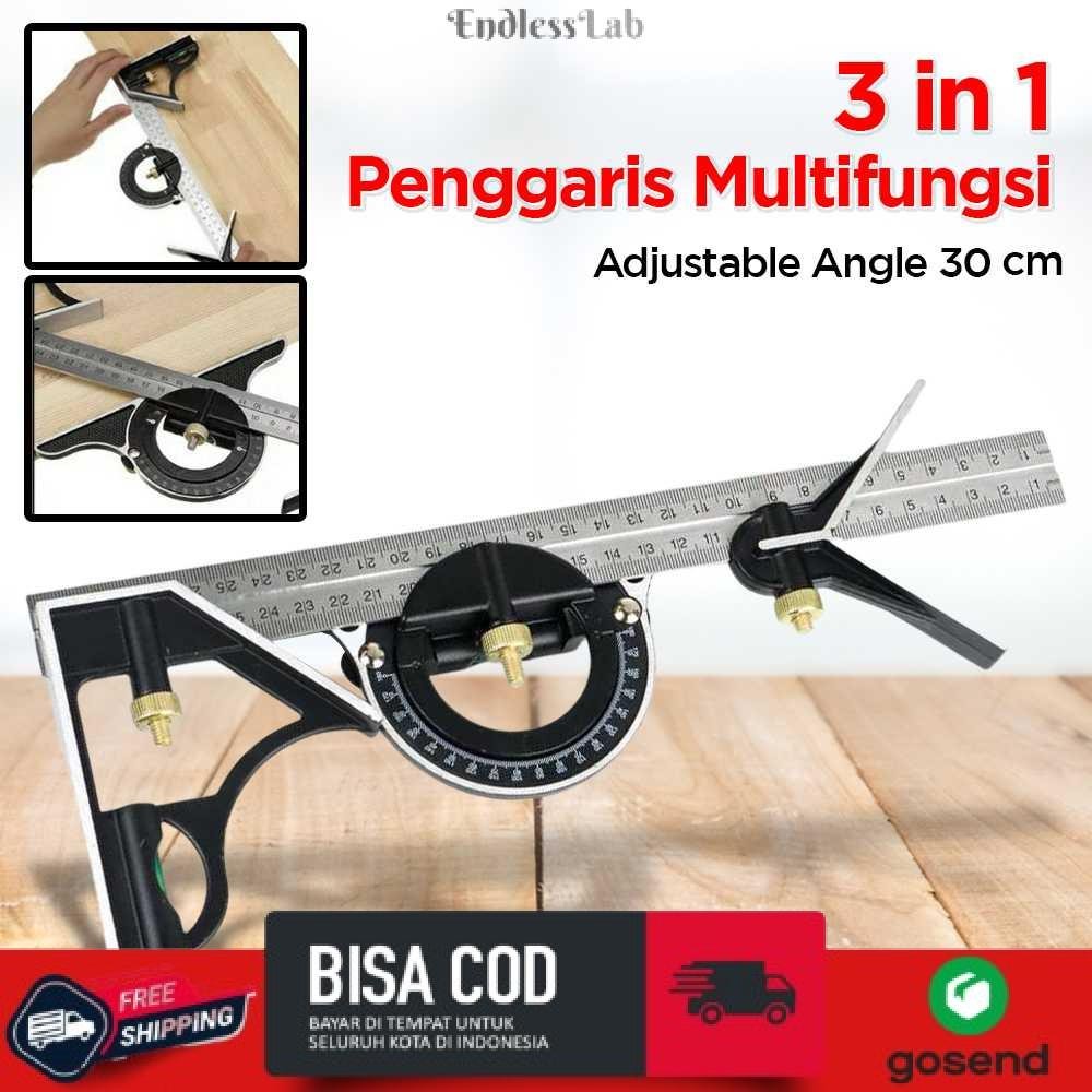 

Penggaris Multifungsi Adjustable Angle Ruler Set 30cm