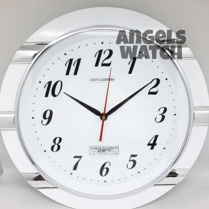 Jam Dinding Melodi Esti Loren Bunyi Musik Tiap Jam Diameter 37 Cm