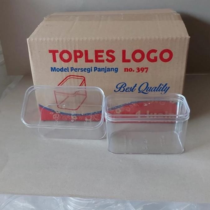 Toples Kue Persegi Panjang Tinggi Kecil 250 gr LOGO 397 - Gosend