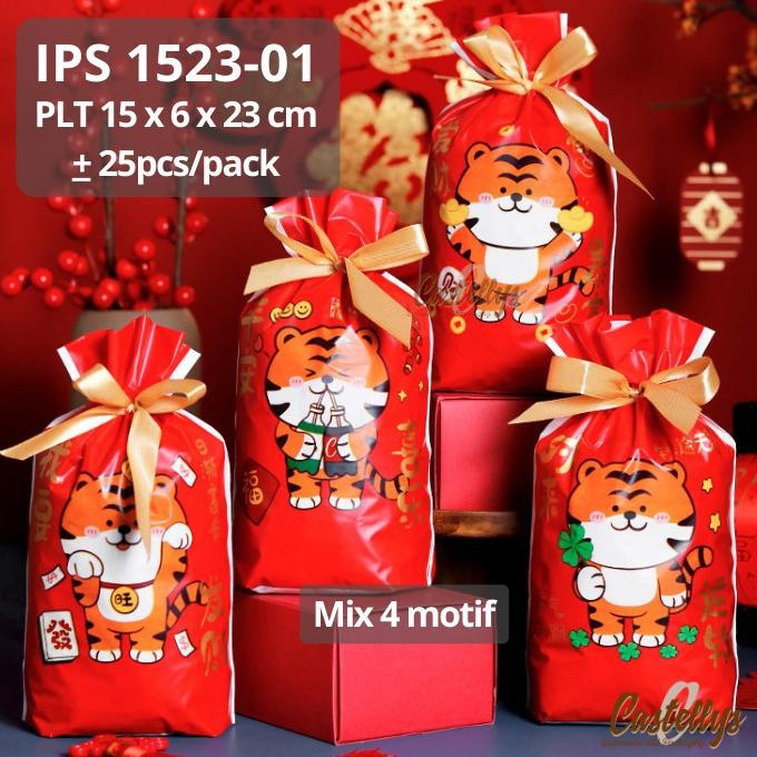 

```````] Plastik Serut Imlek IPS 1523-01 Kue Cookies Roti Hadiah Hampers CNY