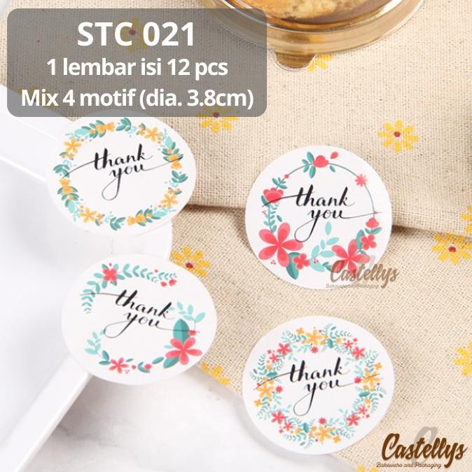 

Kualitas terbaik] Sticker Stiker STC 021 Label Thank You Packaging Kue Hadiah Kado dll