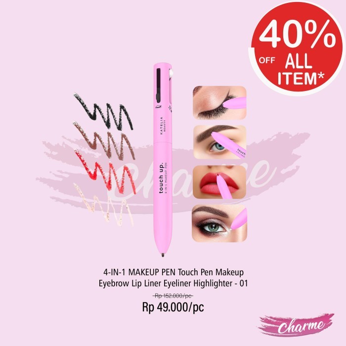 NEW (READY & ORI) 4-IN-1 MAKEUP PEN Touch Pen Makeup