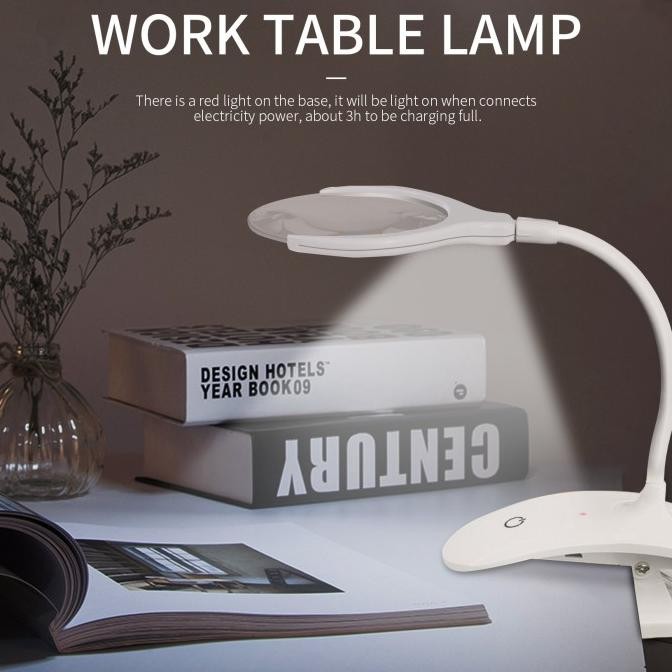 

ARF Handheld Magnifier 3X 8X Illuminated Desk TARFle Led Lamp Magnifying Glass RechargeARFle Magnifier With Light For Crafts,
