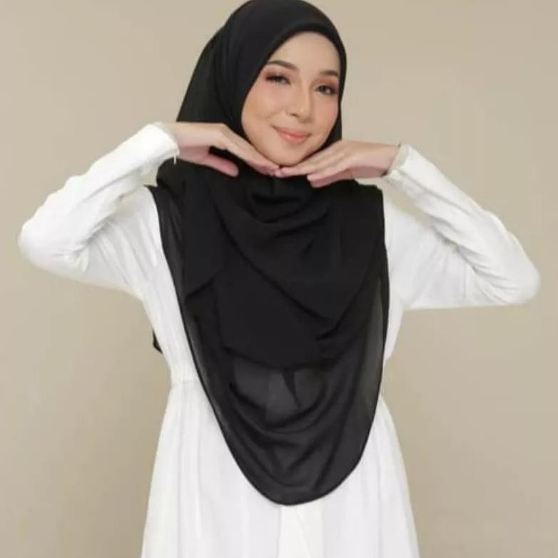 Ramadhan Sale Jilbab Segi Empat Oval Malay Curve 130X130 Ceruti Babydoll Premium Cod