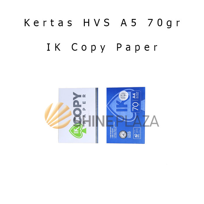 

KERTAS HVS A5 70GR IK COPY PAPER - KERTAS PRINT FOTOCOPY PUTIH A5 70 GRAM