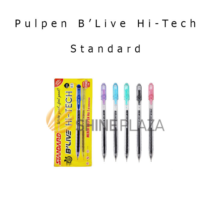 

PULPEN STANDARD B'LIVE HI-TECH 0.3MM BOLPEN GEL PEN HITAM BLIVE HITEC