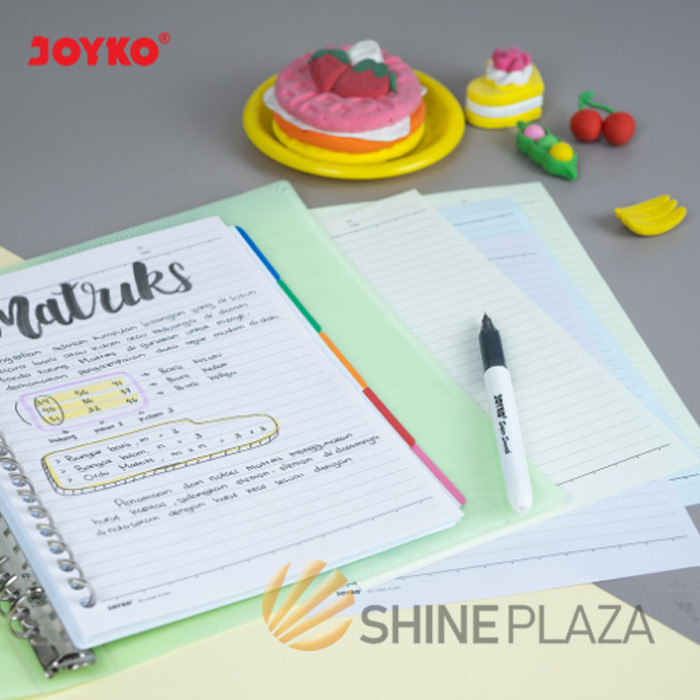 

ISI LOOSE LEAF WARNA A5 JOYKO - REFILL KERTAS BINDER RULED COLOR PAPER