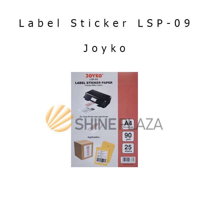 

LABEL STICKER PAPER JOYKO LSP-09 - KERTAS STICKER HVS A4 JOYKO