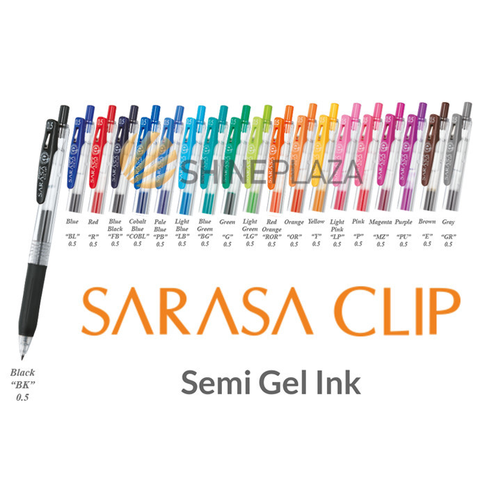 

PULPEN GEL ZEBRA SARASA CLIP COLOR 0.5MM - BOLPEN PENA PEN WARNA 0,5 MM