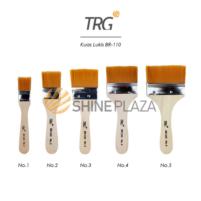 

TRG KUAS LUKIS BR-110 - BRUSH FLAT TYPE BULU NYLON LEBAR TRG