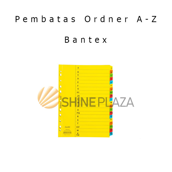 

PEMBATAS ORDNER BANTEX ABJAD A-Z A4 6043 - CARDBOARD INDEX & DIVIDER