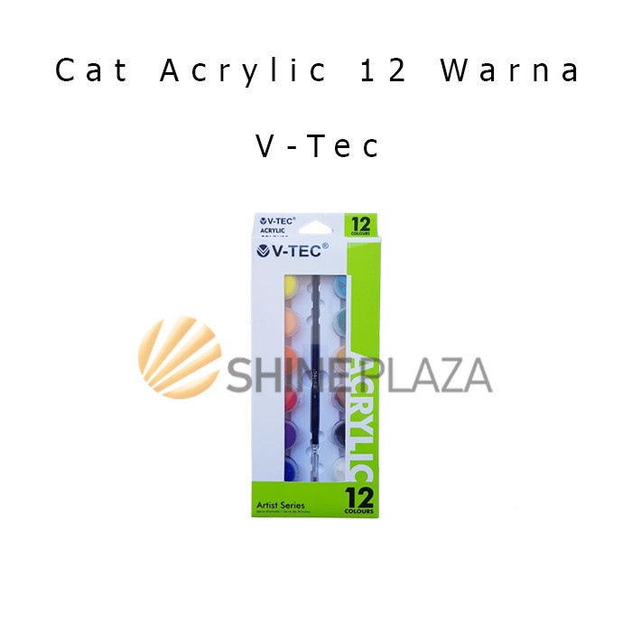 

CAT ACRYLIC V-TEC 12 WARNA COLORS - AKRILIK VTEC PAINT SET VT-512 TB