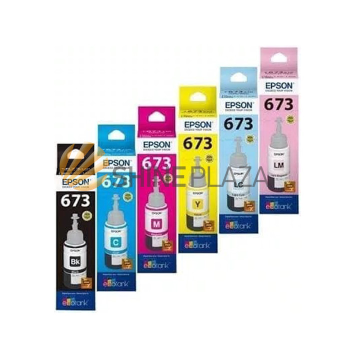 

TINTA EPSON 673 L-SERIES FULL PACK 100% ORIGINAL B-C-LC-M-LM-Y
